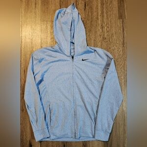 Nike Dri-Fit Form Full Zip Hooded Sweatshirt Hoodie Men's Size S Blue BQ2864-402